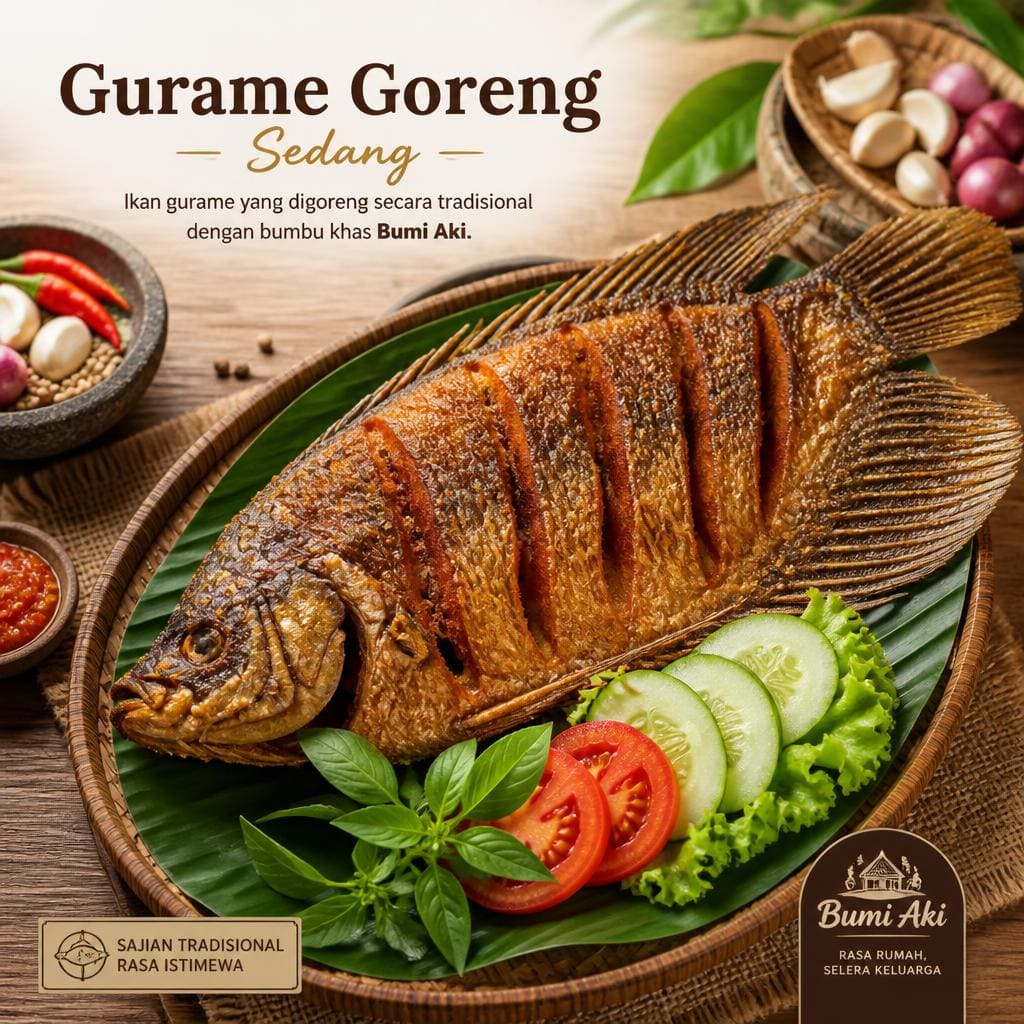 Gurame Goreng Sedang di RM Bumi Aki